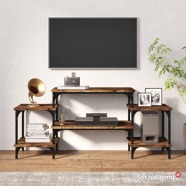 Szafka pod TV przydymiony dąb 117x35x52 WM826317 Warszawa