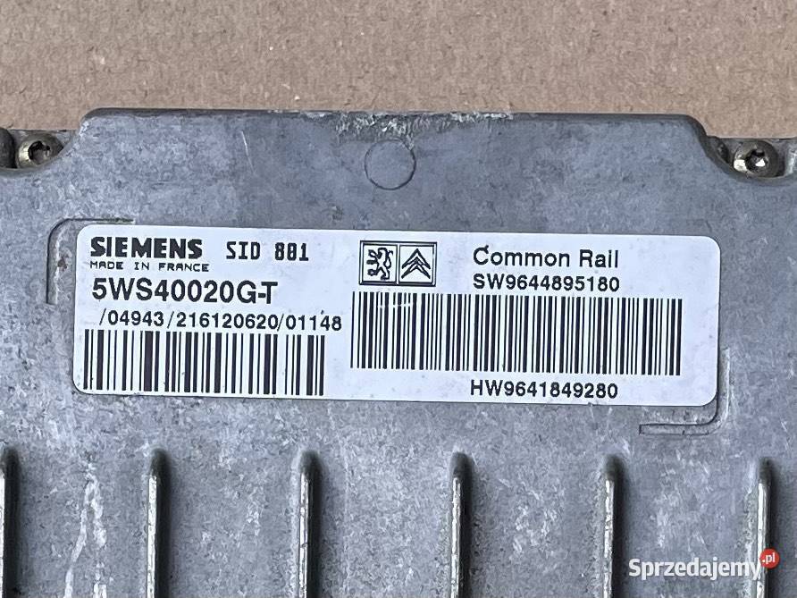 9644895180 komputer sterownik silnika Peugeot Komputery