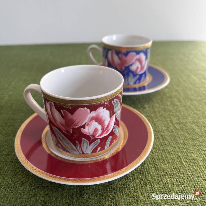 Filiżanki z wzorem tulipana Botticelli Porcelana i szkło