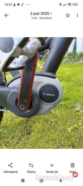 Rower elektryczny marki Sinus Chmielnik