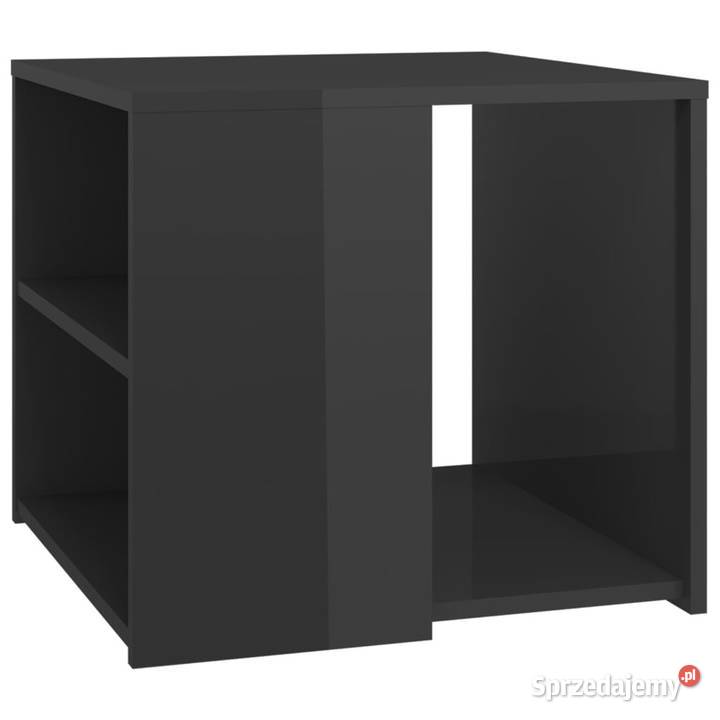 Stolik boczny szary z połyskiem 50x50x45 Stoły Warszawa