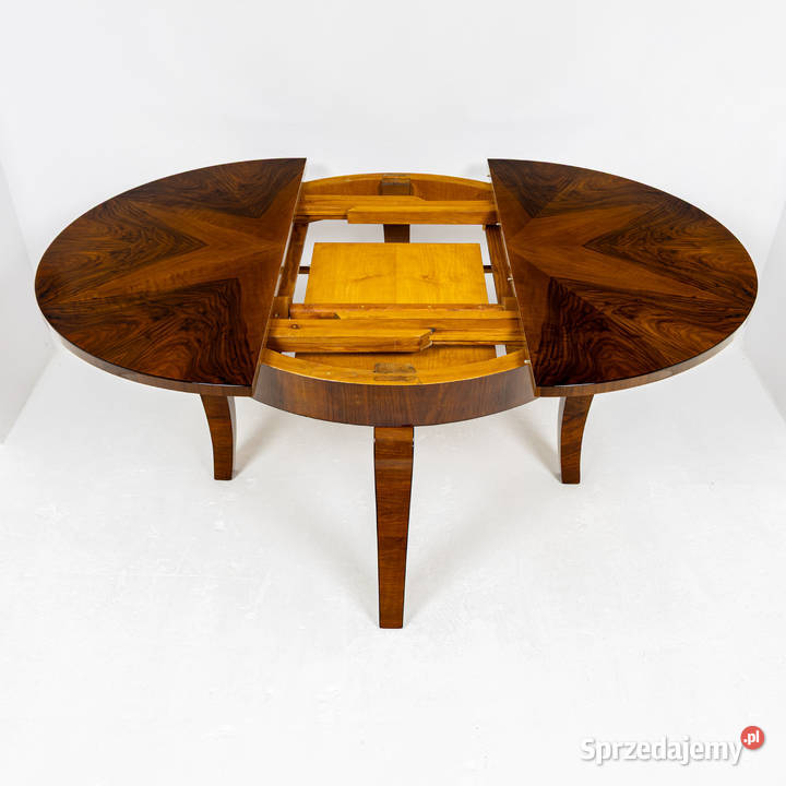 Okrągły Stół Art Deco Rozkładany Polska 19451960 Meble