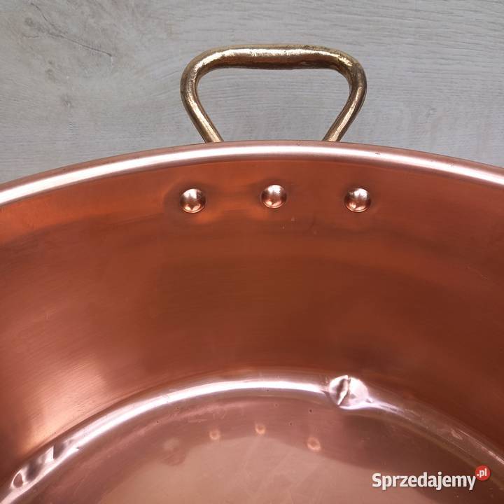 Duża miedziana misa miedziany garnek do powideł Warszawa