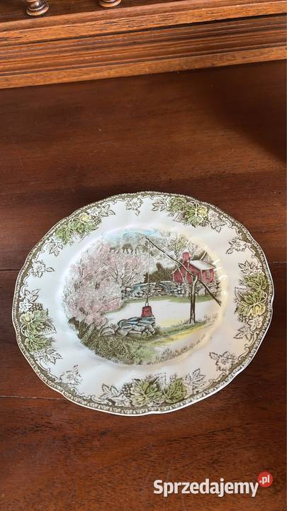 Talerz Kwadratowy Johnson Bros England Ironstone Porcelana i szkło