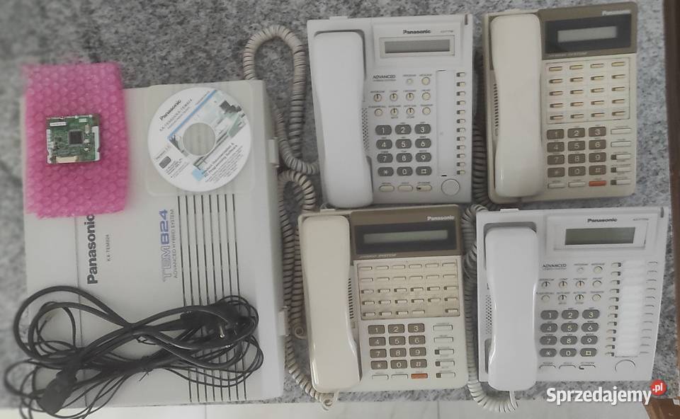 Zestaw Panasonic centrala 4 telefony karta śląskie Rudziniec