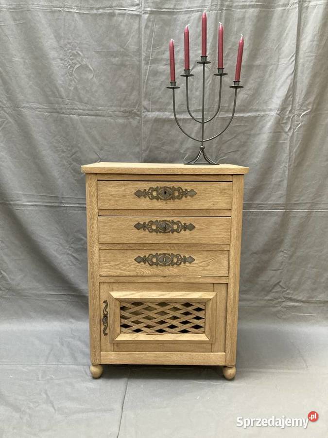 Dębowa szafka z dwoma szufladami