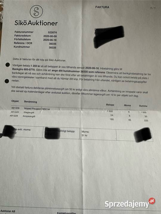 Peugeot 103 motorower z dokumentami Czmoniec