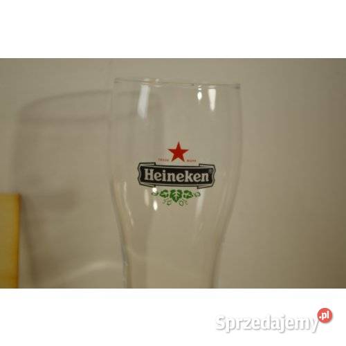 Komplet 2 pokali do piwa Heineken firmowe szkło śląskie