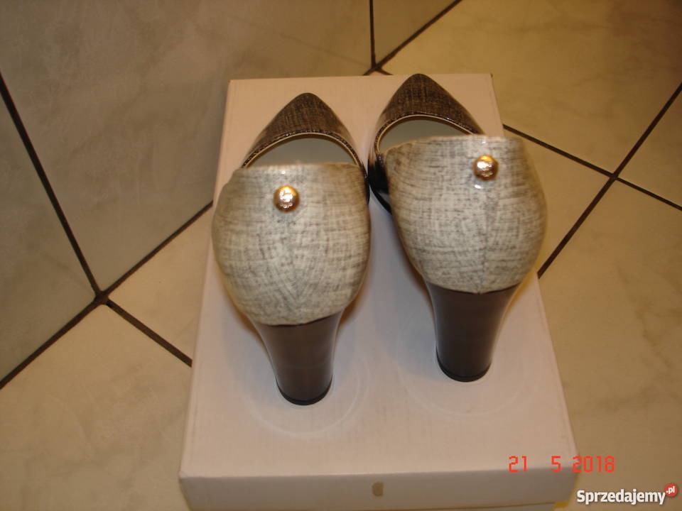Buty śliczne markowe skórzane czółenka POLSKI Inna marka śląskie Częstochowa