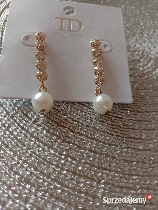 Bogato zdobione kolczyki ślubne z Londynu NOWE Dla kobiet Kraków