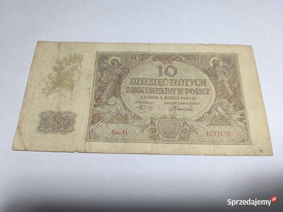 Banknot 10 1940 seria H Otwock