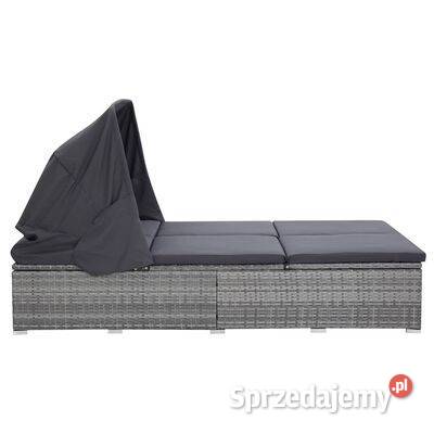 vidaXL 2osobowy leżak z poduszką polirattan sprzedam