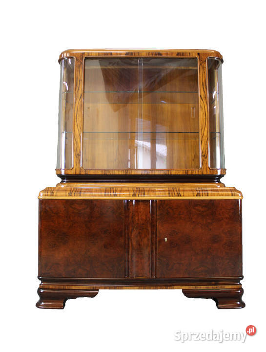 Zgrabna serwantka witryna Art Deco renowacji kujawsko-pomorskie