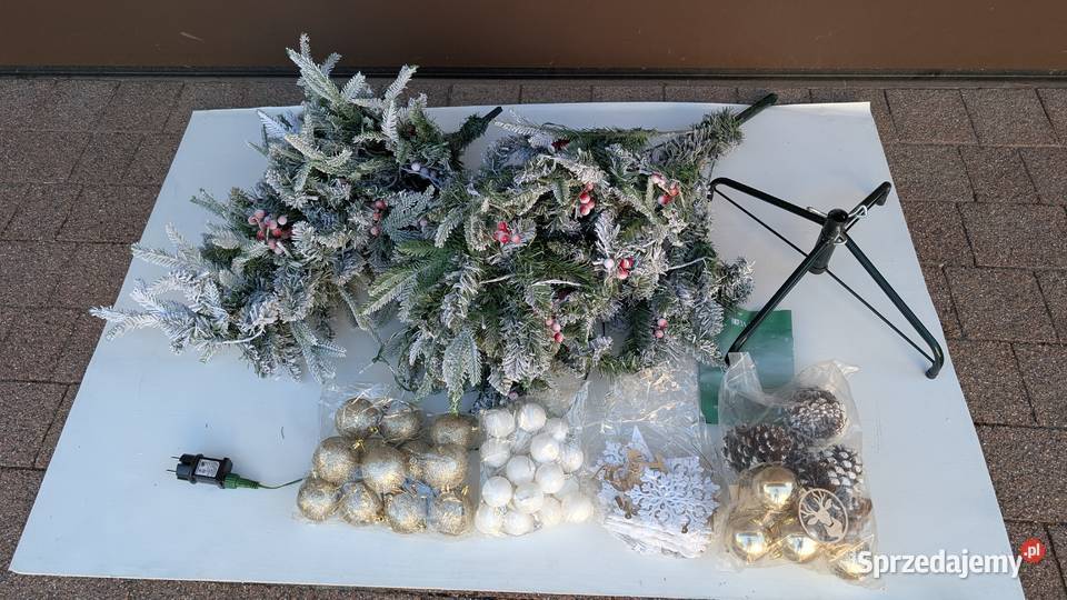 Choinka sztuczna Dewur 150 ozdoby oświetlenie małopolskie Jadowniki