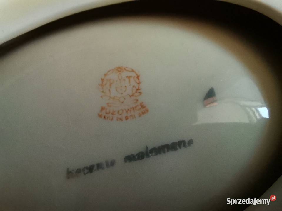 Stara popielniczka w kwiaty porcelit Tułowice Porcelana i szkło Katowice