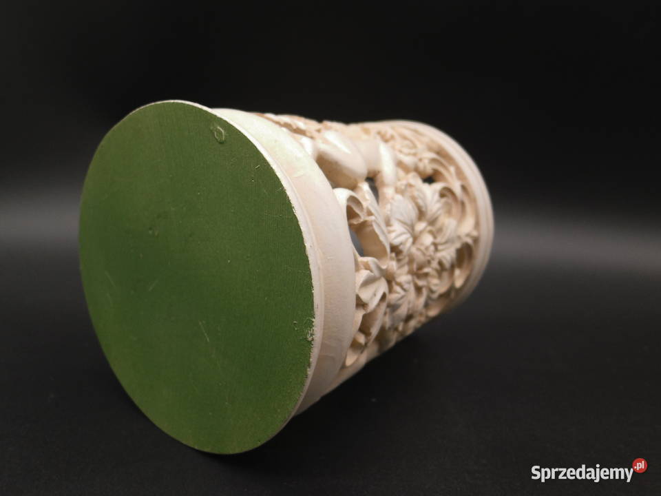 Świecznik ceramiczny anioły i motywy kwiatowe Raszków