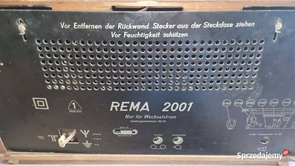 Zabytkowe radio lampowe REMA 2001 z lat 60tych Warta