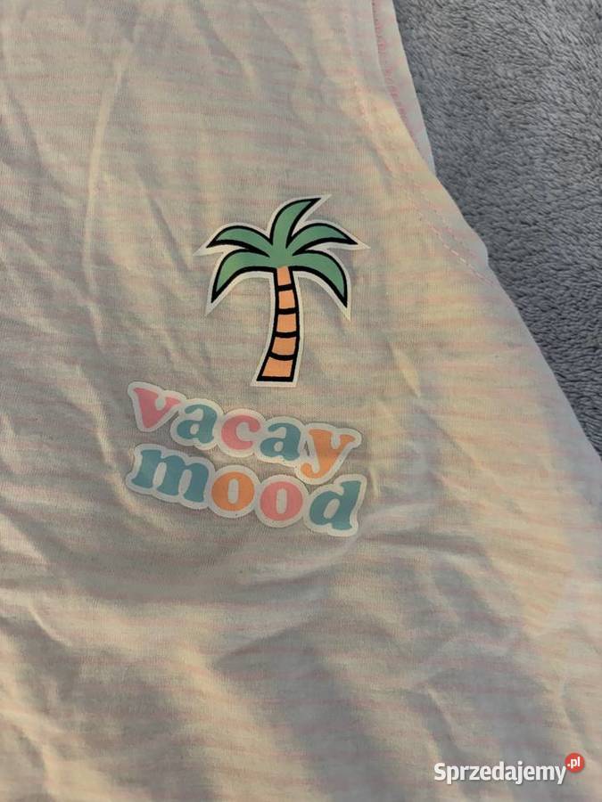 Bluzka koszulka bez rękawów wakacyjna Vacay mood dziewczynka Jasło