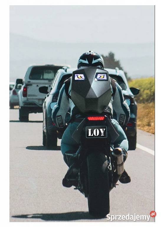 PLECAK MOTOCYKLOWY LED ANIMACJE TWARDY GARB Sosnowiec