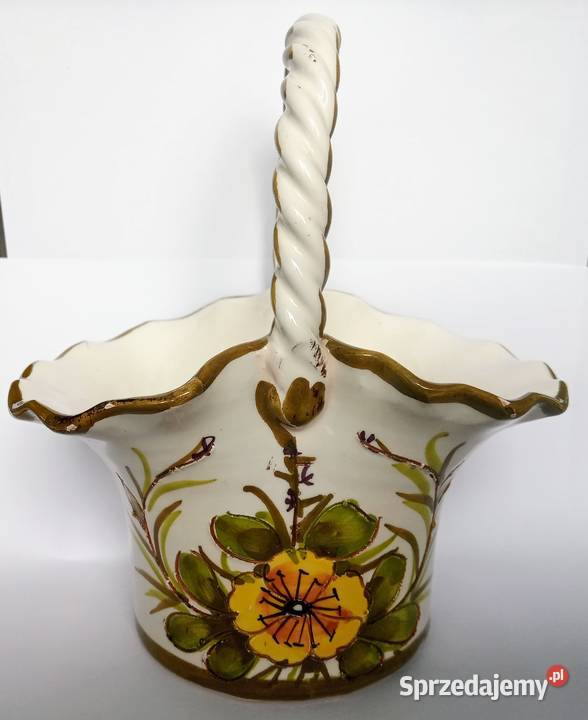 Ceramiczny wazonik koszyczek Rzeszów sprzedam