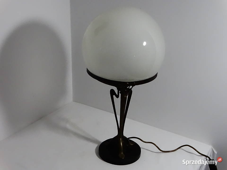 Lampa stołowa vintageretro z marmurową podstawą lubelskie Biłgoraj