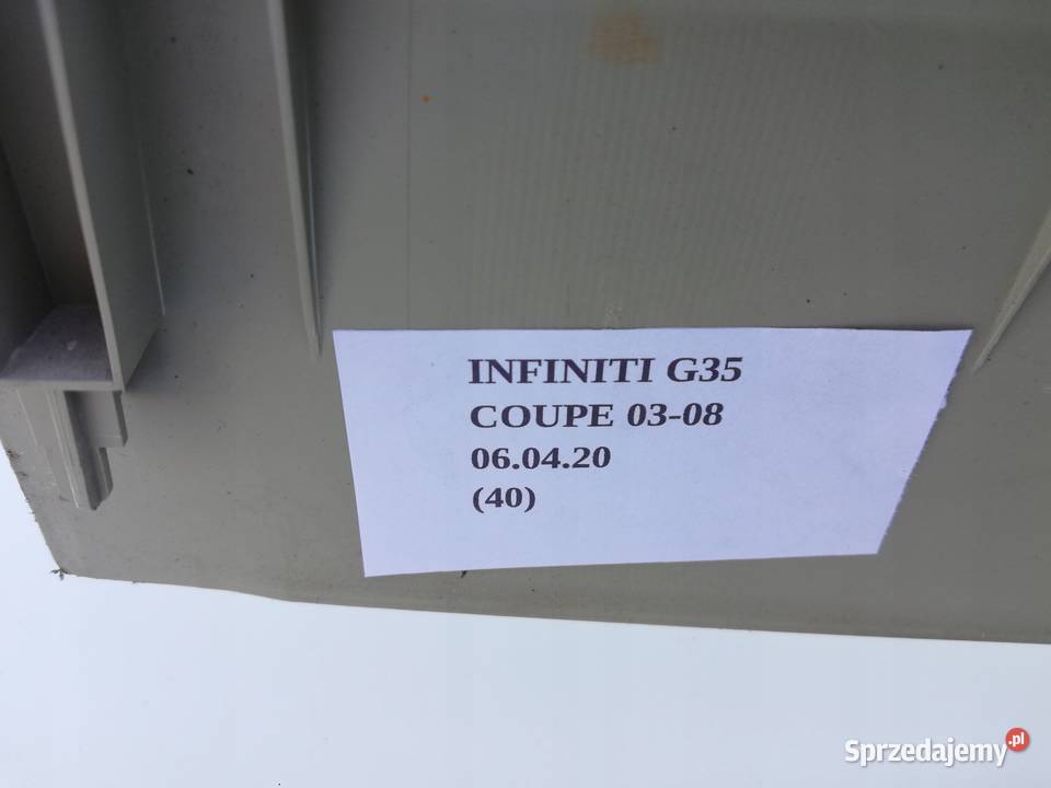 TUNEL ŚRODKOWY PODŁOKIETNIK INFINITI G35 COUPE Nowy Tomyśl