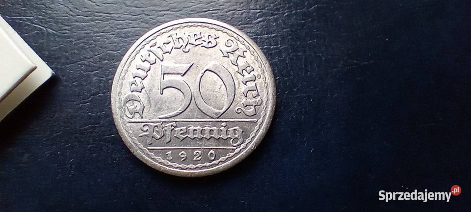 Stare monety 50 fenig 1920 Niemcy Lesko