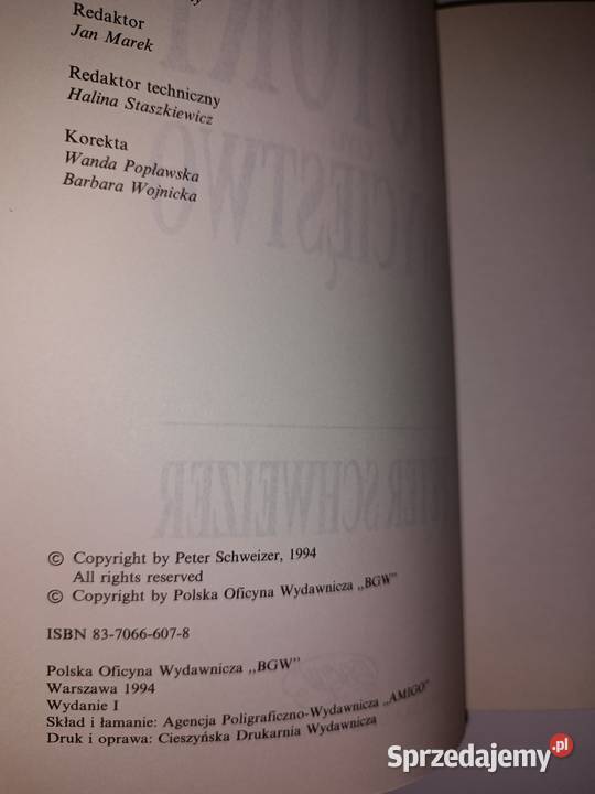 Victory czyli zwycięstwo Peter Schweizer Książka Rok wydania 1994 Bydgoszcz