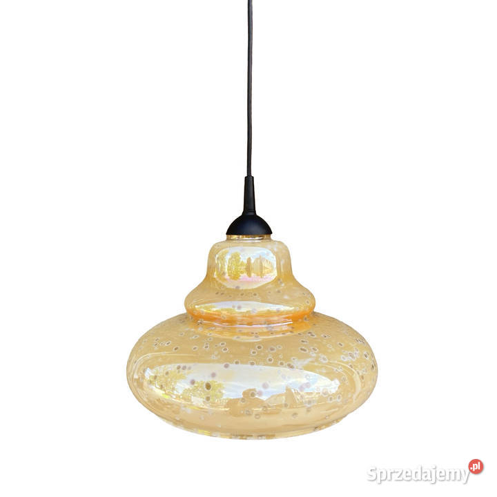 Szklana opalizująca lampa wisząca Narva Leuchen Warszawa
