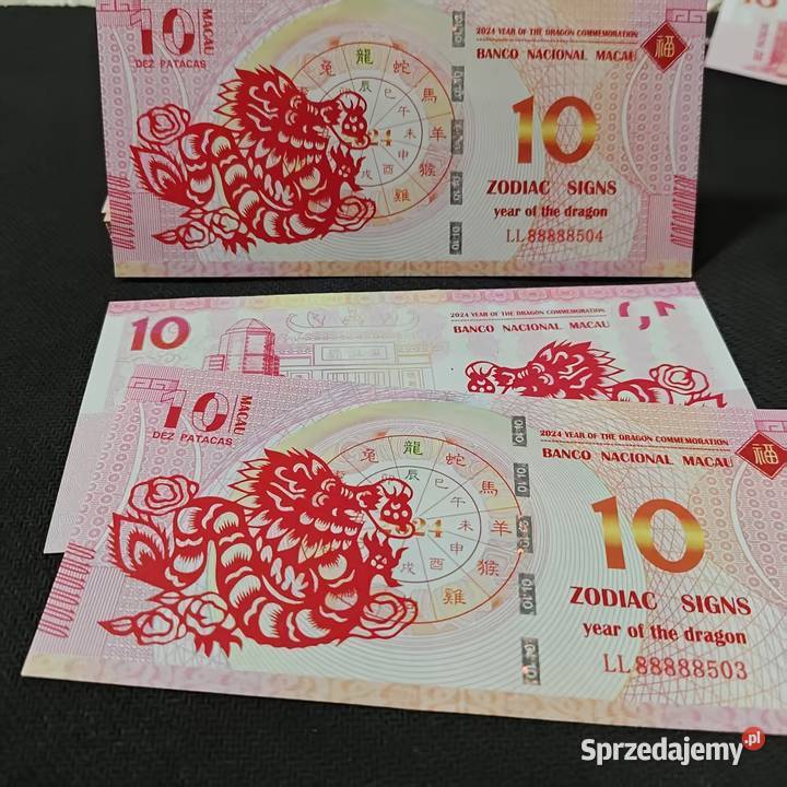 BANKNOT 10 PATACAS MAKAU SMOKA 2024 Warszawa
