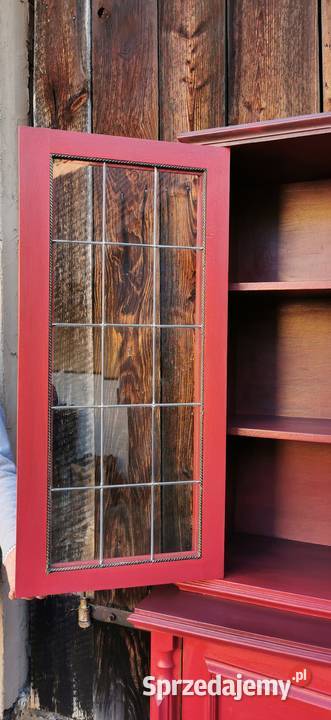 czerwony satynowy kredens barek biblioteczka 122cm Rzeszów