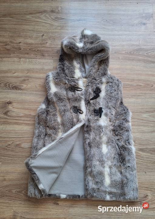 Brązowe wiosenne futerko przejściowe bezrękawnik Zara Kraków