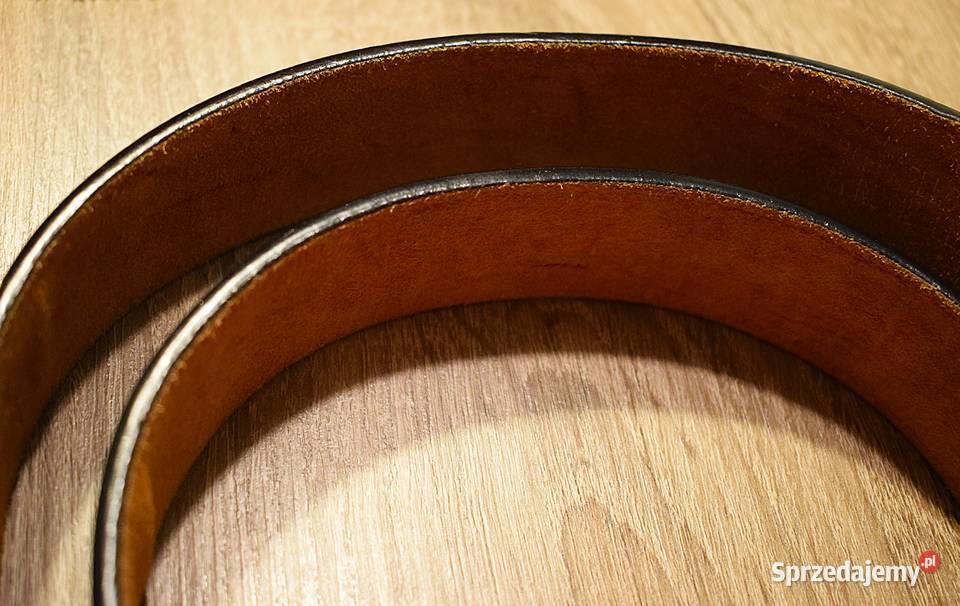 Pasek Jeans z metalową klamrą i końcówką gruby z kujawsko-pomorskie Chełmno