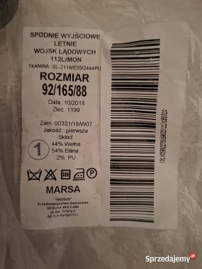 Spodnie nowe wyjściowe wojsk lądowych 112LMON mazowieckie Ostrołęka