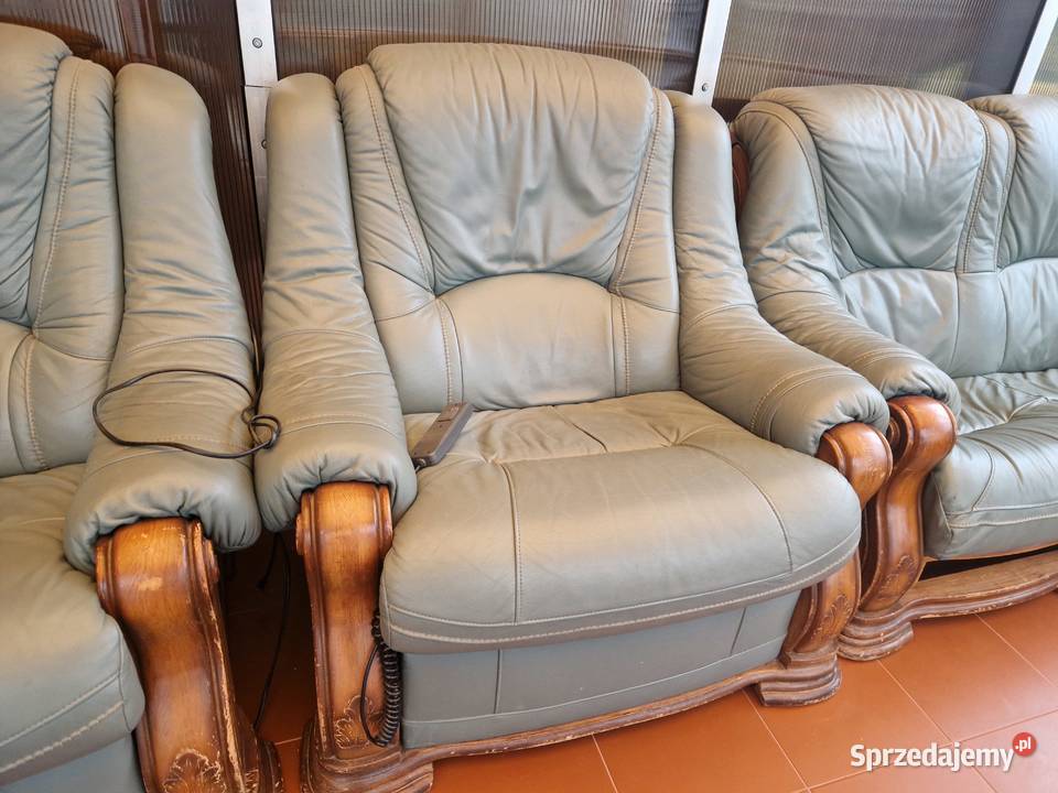 Kanapa skórzana plus dwa fotele elektrycznie kujawsko-pomorskie