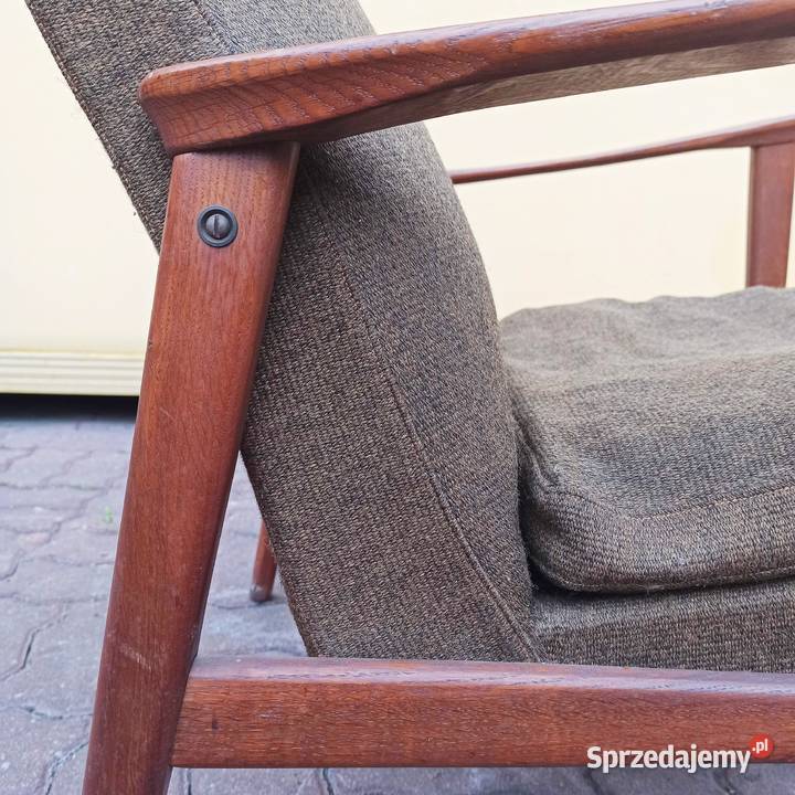 Fotel teakowy vintage skandynawia lata 60te Fotele i krzesła obrotowe Złotokłos