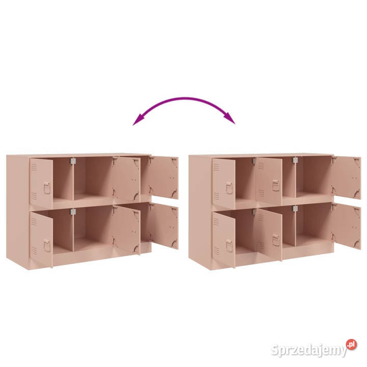 Szafka boczna różowa 99x39x73 stal WM841794 mazowieckie Warszawa