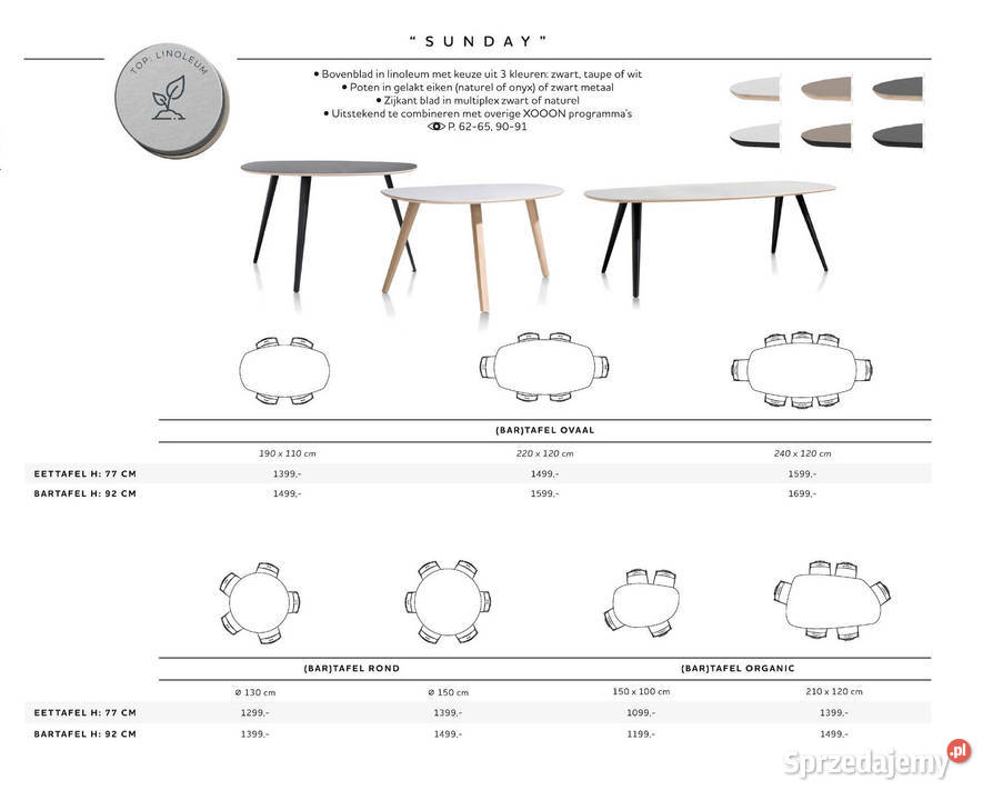NOWOCZESNY STÓŁ SUNDAY 150X100 HABUFA 150cm opolskie