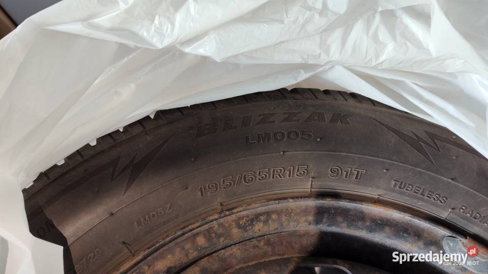 4 koła z oponami zimowymi 19565r15 Bridgestone mazowieckie
