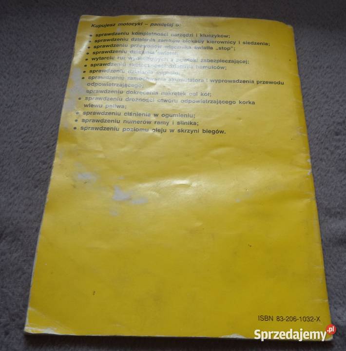 Motocykl Jawa obsługa i naprawa Wyd I 1992 r Piekary Śląskie