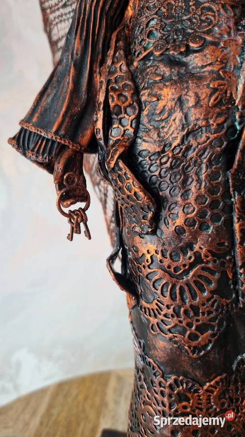 Anioł w kolorze miedzi z drobinkami turkusu Zamość