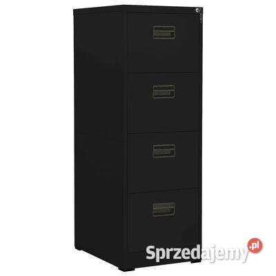 vidaXL Szafka kartotekowa czarna 46x62x133