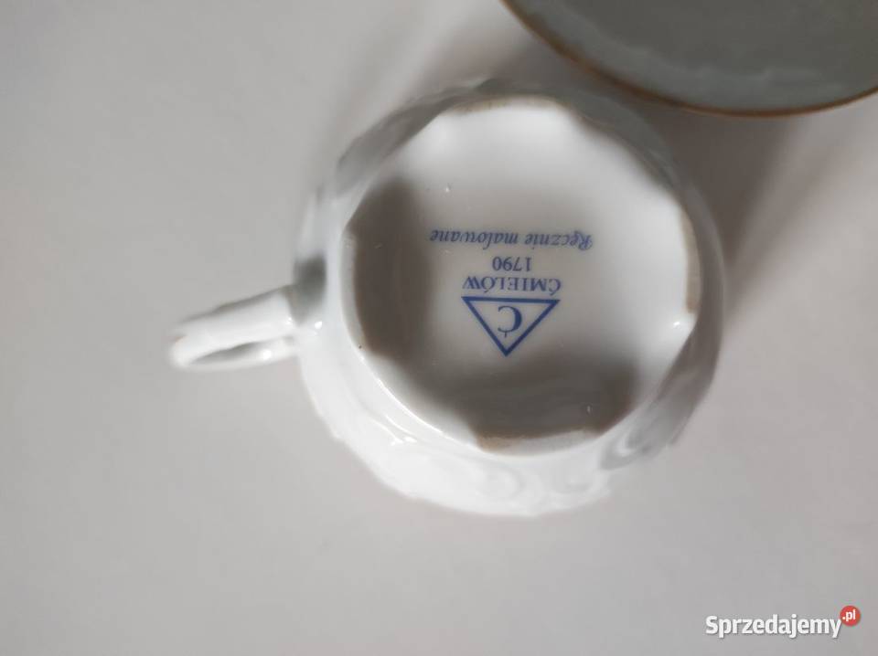 porcelanowa filiżanka z talerzykiem Ćmielów Kielce