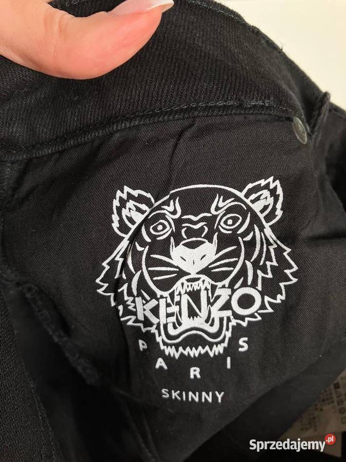 Nowe czarne luksusowe męskie jeansy Kenzo