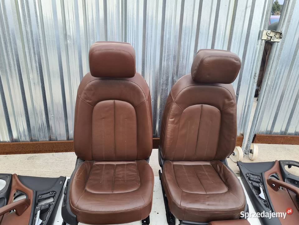FOTEL FOTELE SKÓRA AUDI A6 C7 SEDAN KOMBI BRĄZ śląskie