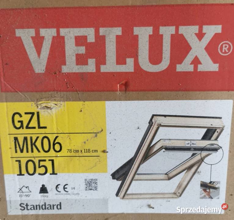 Okno dachowe VELUX GLZ MK06 1051 NOWE Poskwitów sprzedam