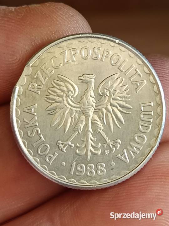 Sprzedam monete 1 zloty 1988 odkroj blachy hhh Numizmatyka Chełm sprzedam