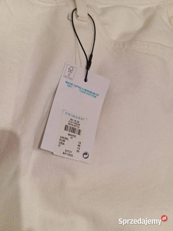 Jeansy Damskie Plus Size 4648 Białe Szerokie Hit kujawsko-pomorskie Bydgoszcz