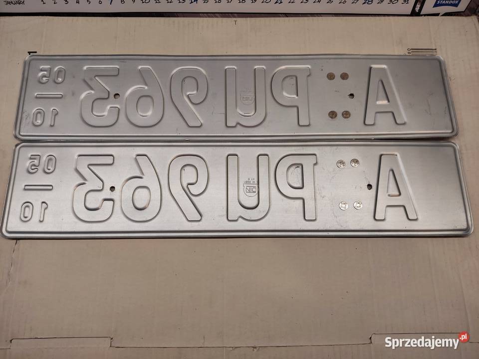 Tablica rejestracyjna Niemcy 2 sztuki APU963 opolskie Głuchołazy sprzedam