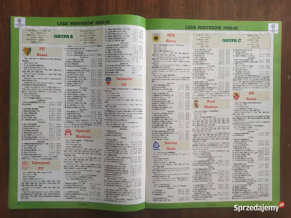 Skarb kibica liga mistrzów sezon 200203 Łódź